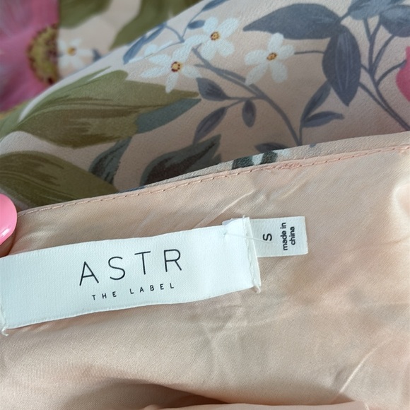 Astr The Label Beige Floral Printed One Shoulder A-Line Midi Dress Size S - Picture 11 of 15